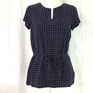NWOT Tommy Hilfiger blouse blue red white (935)